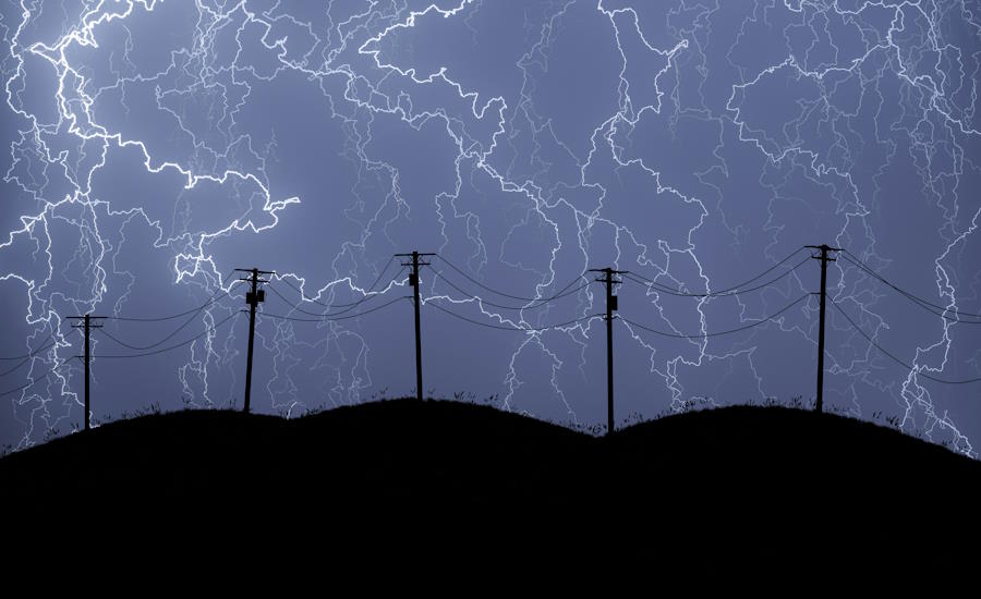 blixtoväder är en vanlig orsak till avbrott på elnätet